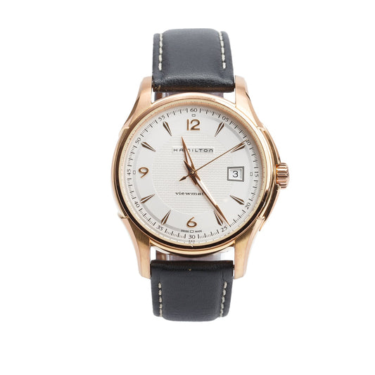 Hamilton Rose Gold-Plated Stainless Steel Jazzmaster Viewmatic 40 MM Automatic Watch Silver Dial