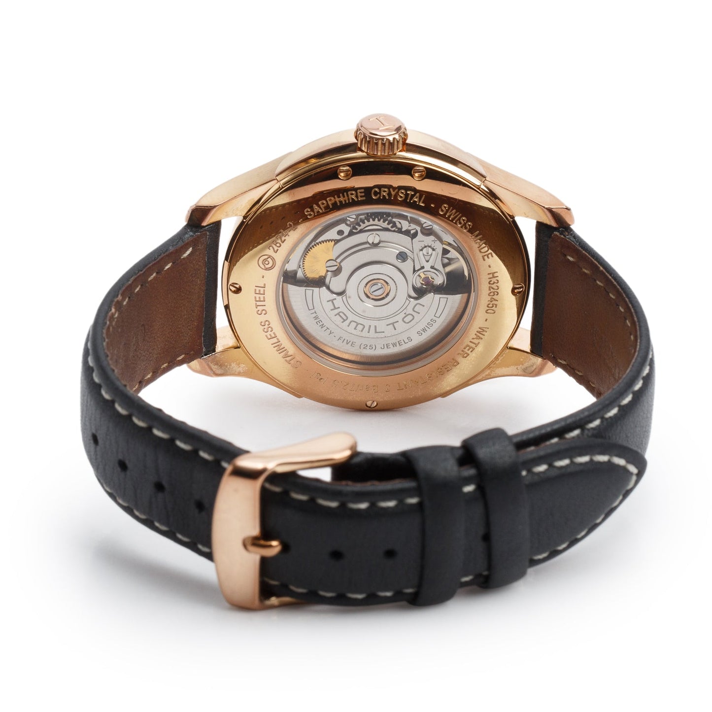 Hamilton Rose Gold-Plated Stainless Steel Jazzmaster Viewmatic 40 MM Automatic Watch Silver Dial