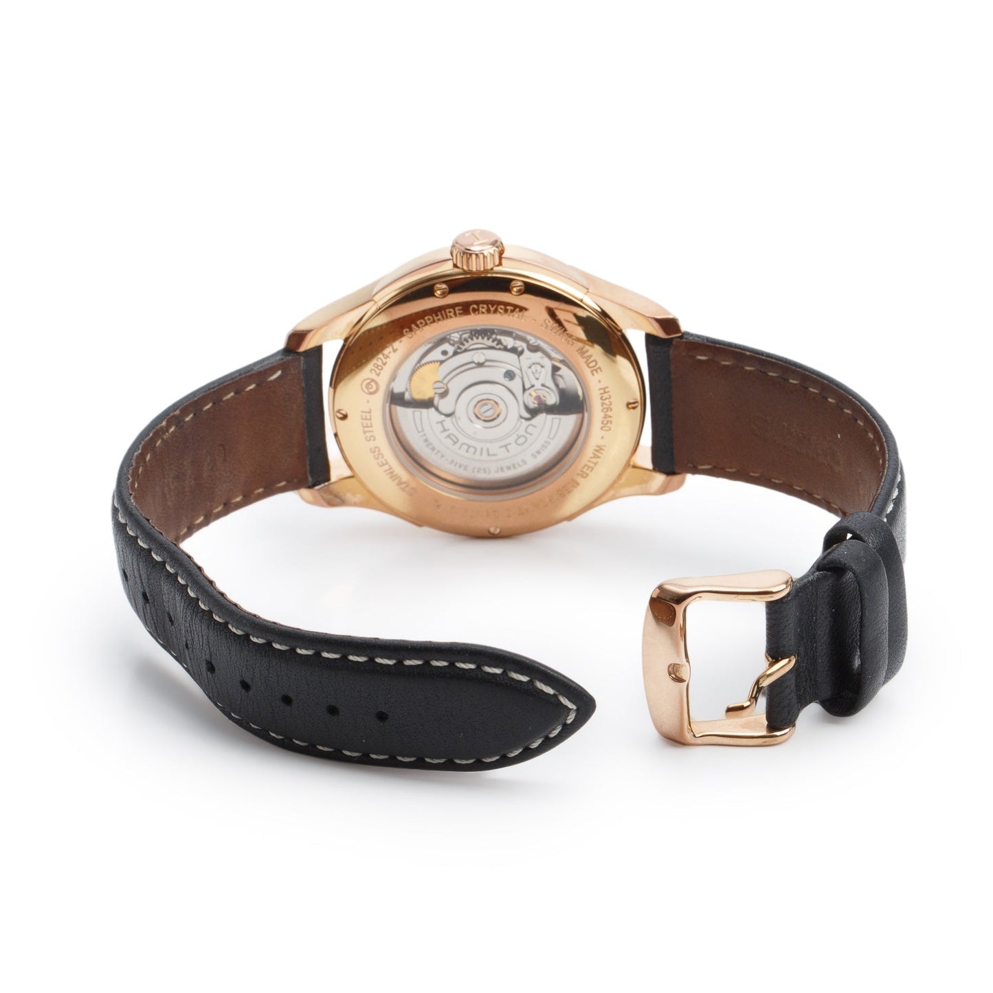 Hamilton Rose Gold-Plated Stainless Steel Jazzmaster Viewmatic 40 MM Automatic Watch Silver Dial