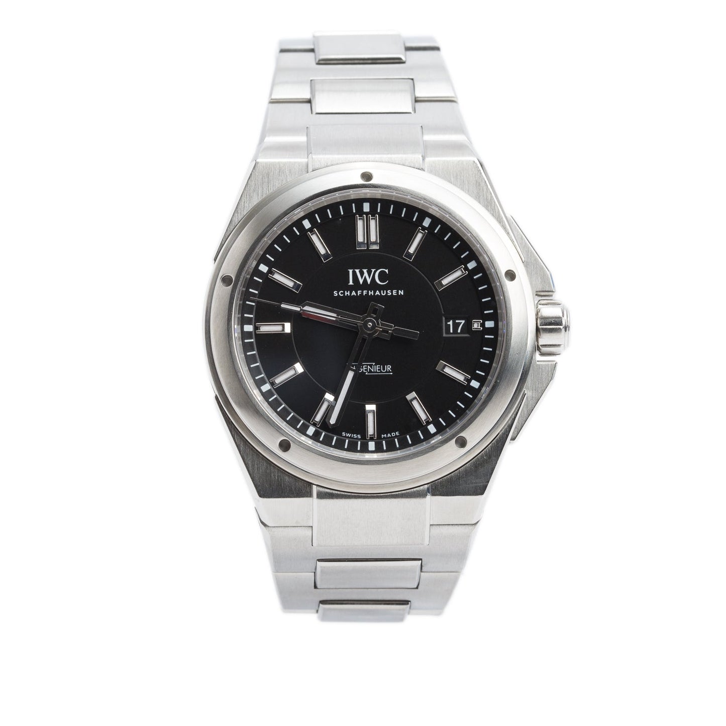 IWC Stainless Steel Ingenieur 40 MM Automatic Watch Black Dial IW323902
