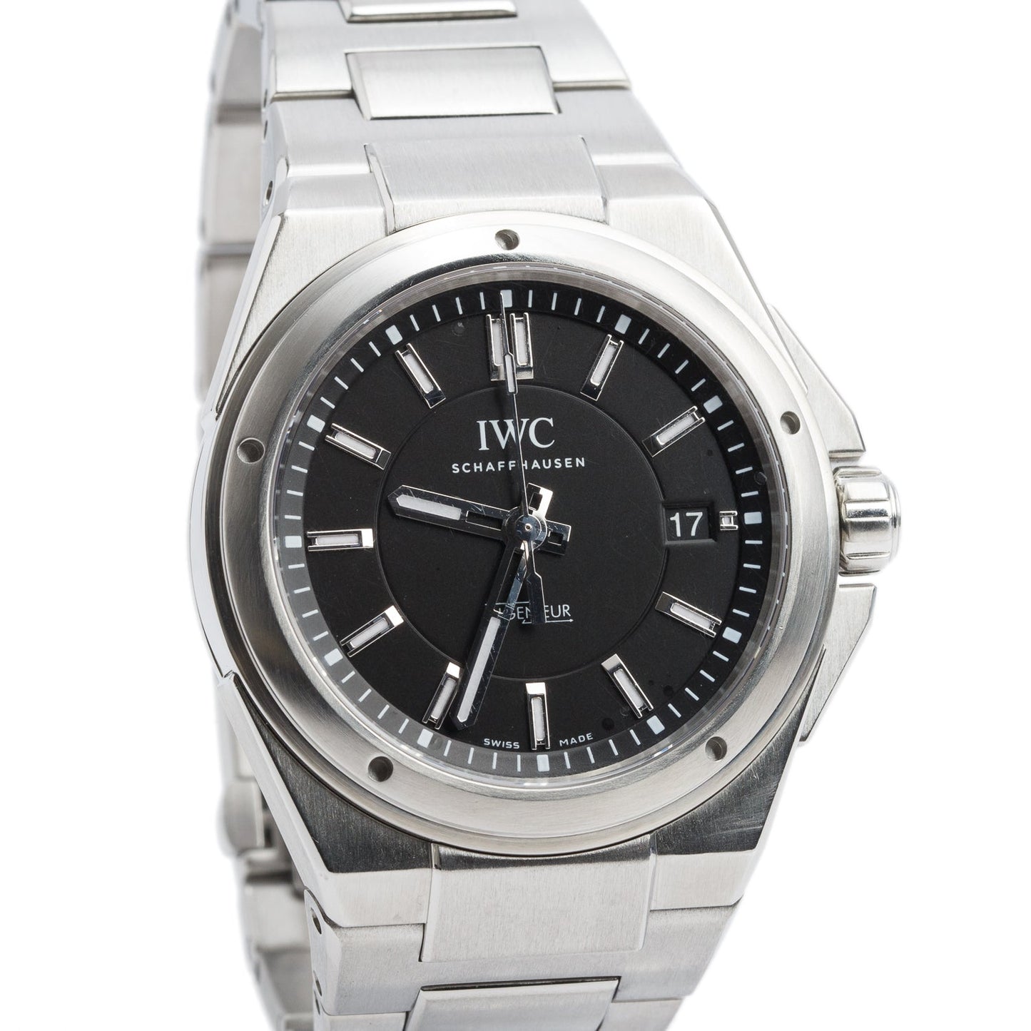 IWC Stainless Steel Ingenieur 40 MM Automatic Watch Black Dial IW323902