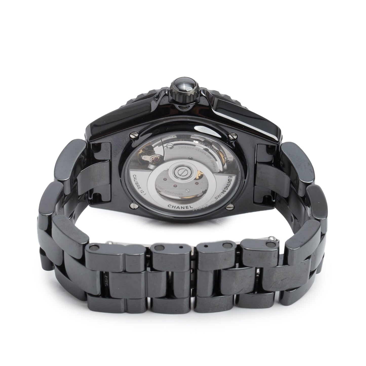 Chanel Limited Edition Black Ceramic J12 Wanted 38 MM Automatic Watch H7418 w/ Box & Papers
