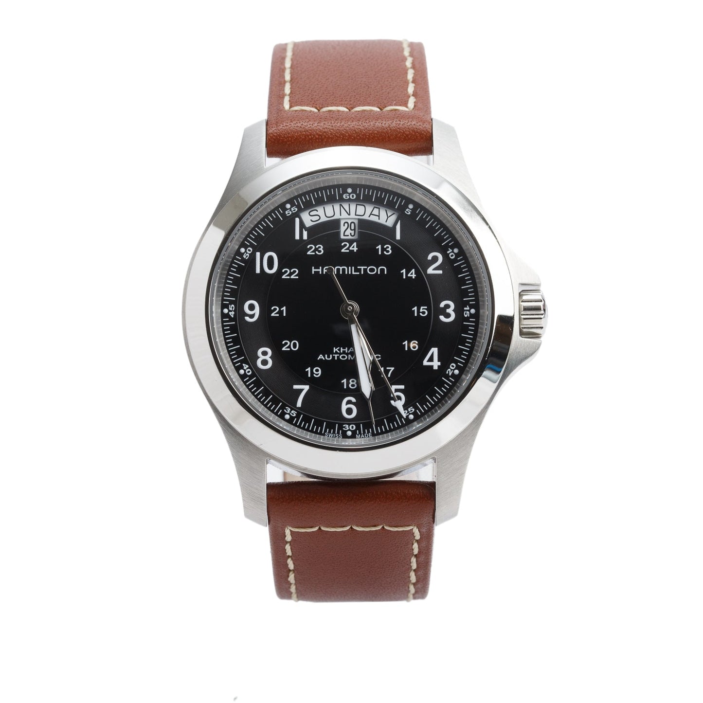 Hamilton Stainless Steel Khaki Field King 40 MM Automatic Watch Black Dial H644550
