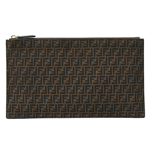 Fendi Zucca Leather Clutch Bag