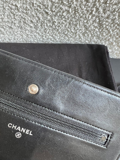 Chanel Wallet on Chain in Black Lambskin Silver Hardware (RRP £2,930)