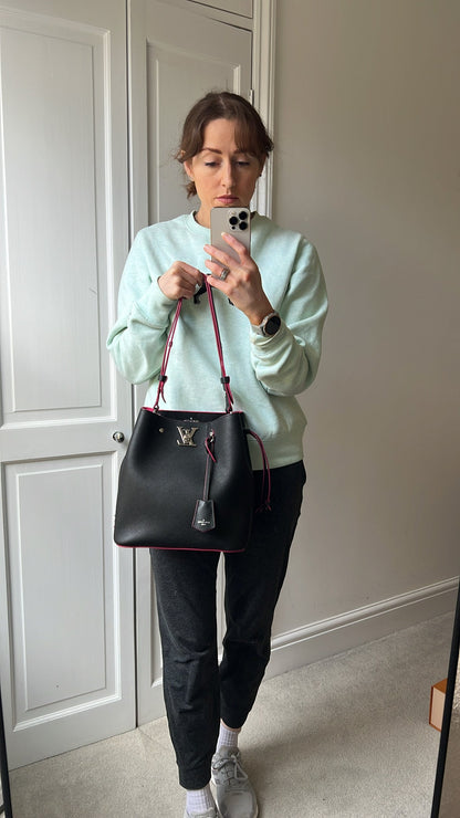 Louis Vuitton Lockme Bucket Bag in Black and Pink (RRP £2050)