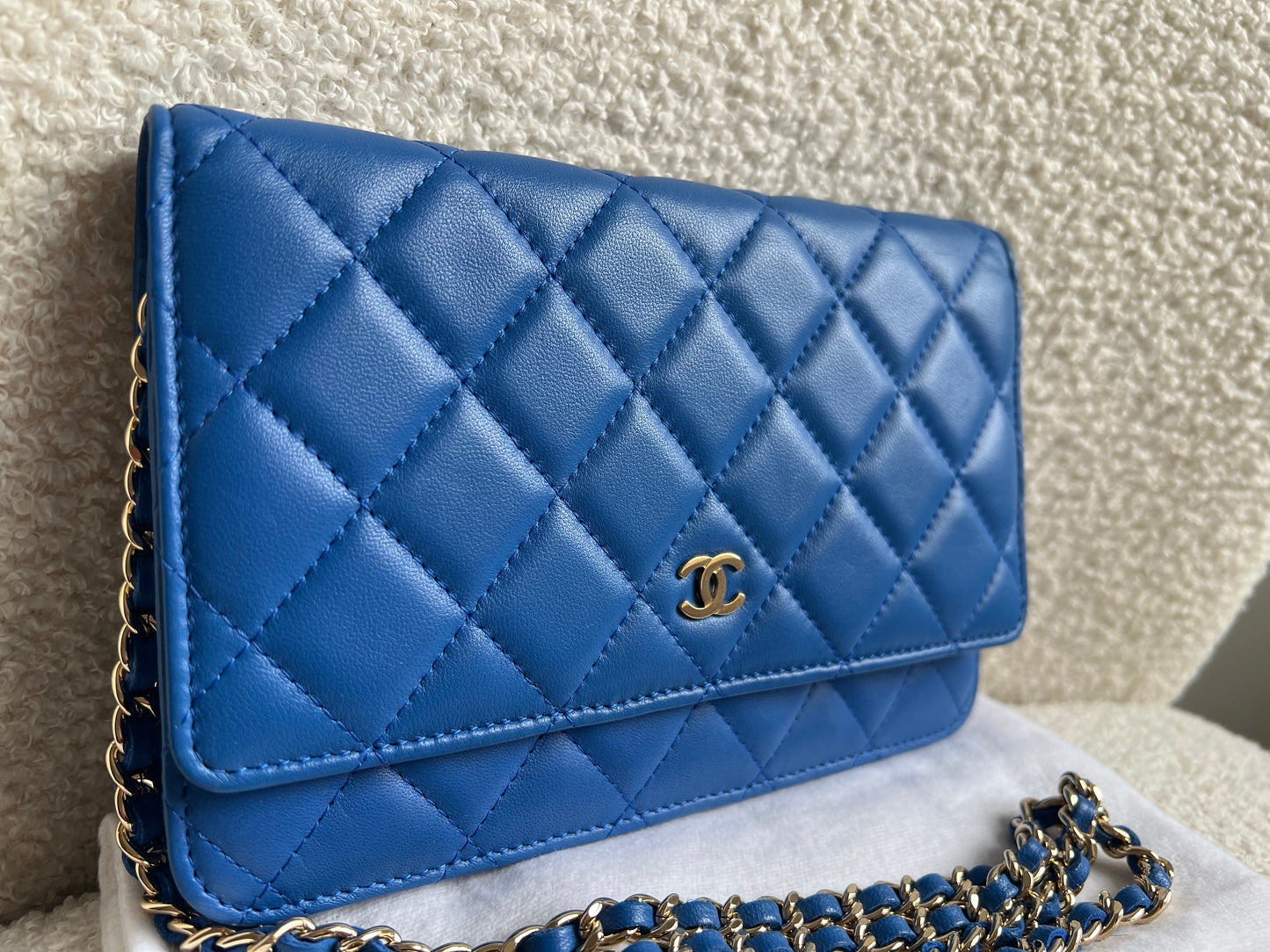 Chanel Blue Lambskin Wallet on Chain (RRP £2,930)