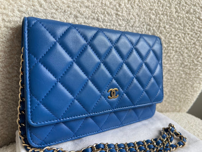 Chanel Blue Lambskin Wallet on Chain (RRP £2,930)