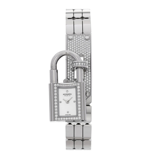 Stainless Steel Diamond Pave 16mm Kelly Quartz Watch
