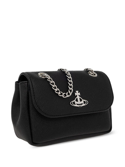 Vivienne Westwood Women Orb-Plaque Leather Crossbody Purse