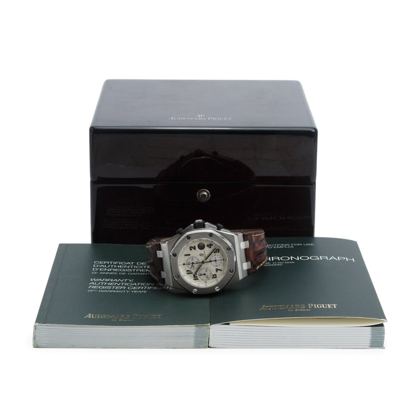 Audemars Piguet Stainless Steel Royal Oak Offshore 42 MM Automatic Chronograph Watch White Dial w/ Box & Papers