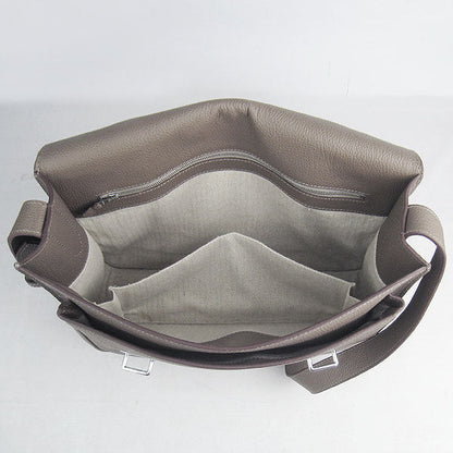 Luxury Hermes Steve Ladies Lambskin Khaki Handbag
