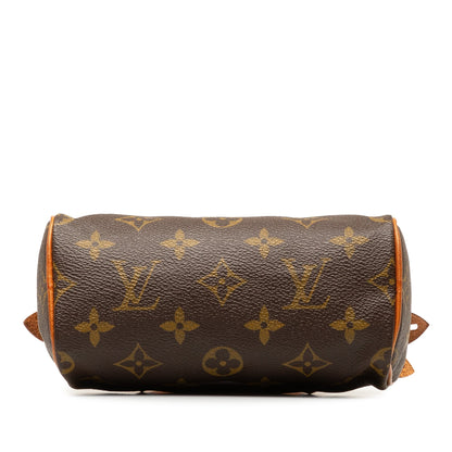 Brown Louis Vuitton Monogram Nano Speedy Bandouliere Satchel