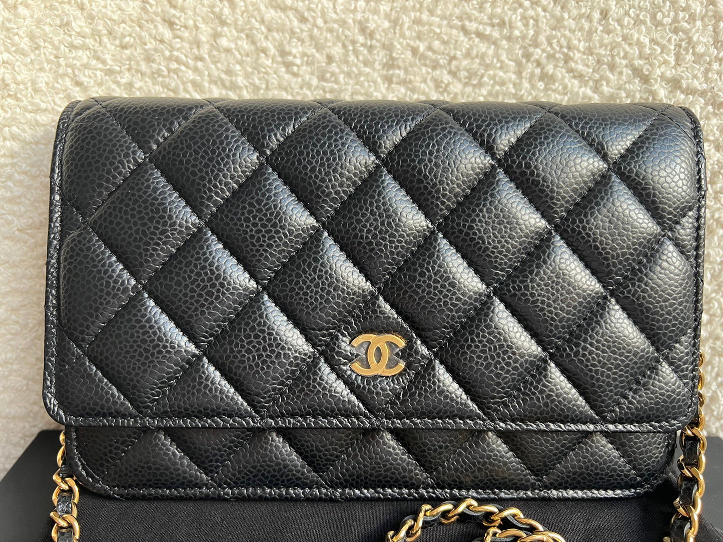 Chanel Black Caviar Wallet on Chain (RRP £2,930)