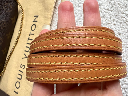 Louis Vuitton Red and Monogram Pallas Pochette