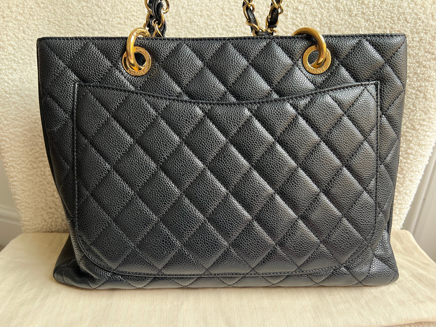 Chanel Black Caviar Grand Shopper Tote Gold Hardware (GST)