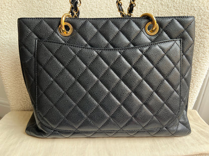 Chanel Black Caviar Grand Shopper Tote Gold Hardware (GST)
