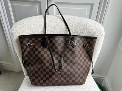 Louis Vuitton Neverfull MM Damier Ebene Cherry Interior (RRP £1,430)