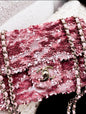 Chanel 23S Small Flap Bag Sequins Pink Gold Tone Metal