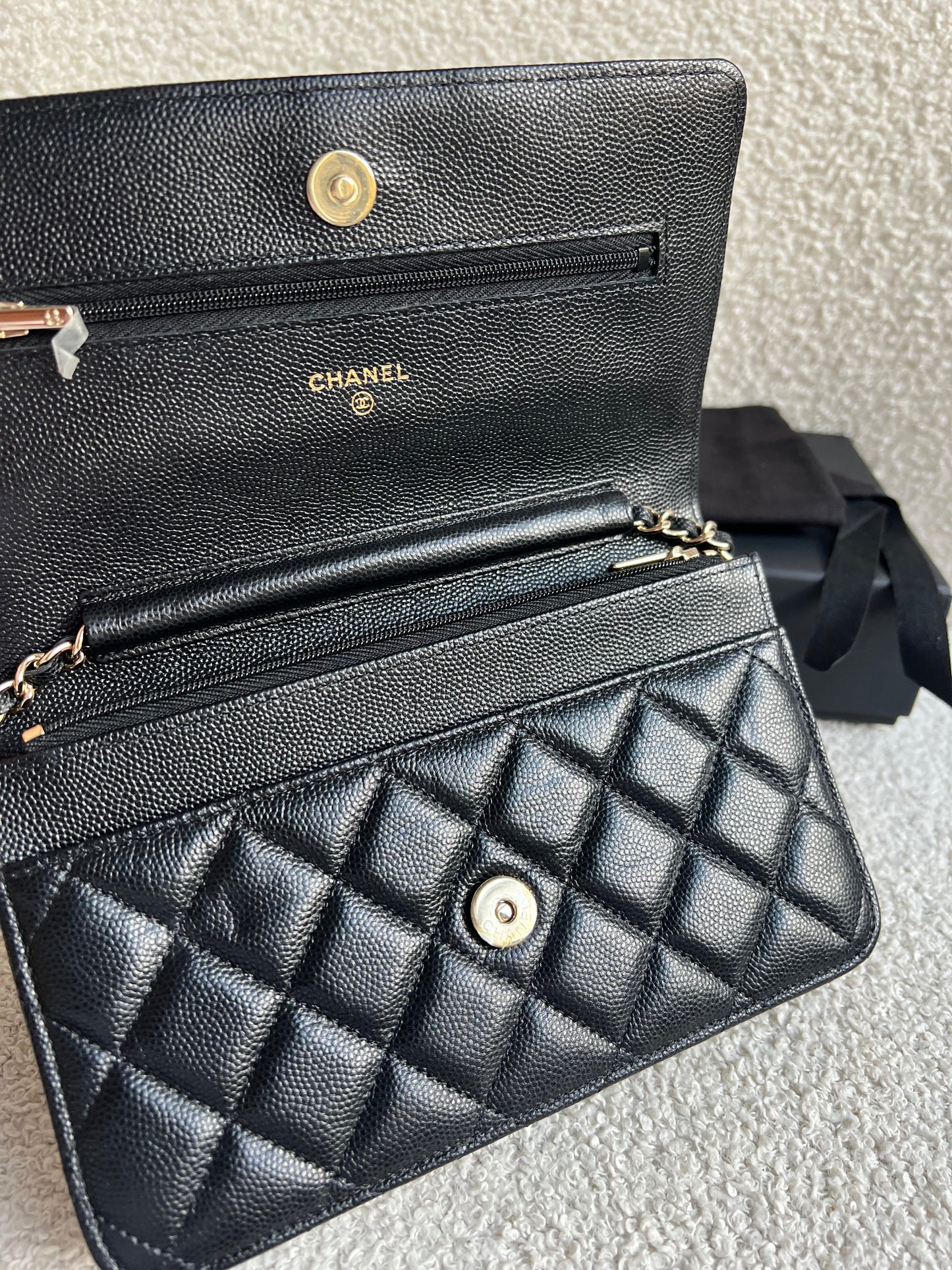 Chanel Black Caviar Wallet on Chain (RRP £2,930)