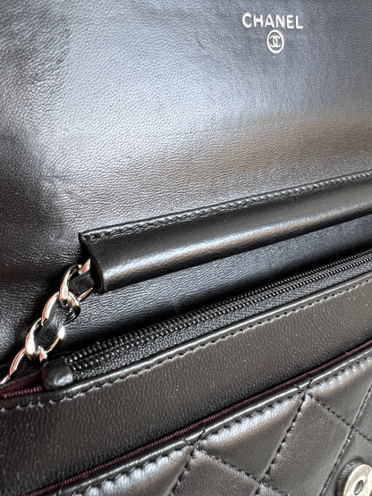 Chanel Wallet on Chain in Black Lambskin Silver Hardware (RRP £2,930)
