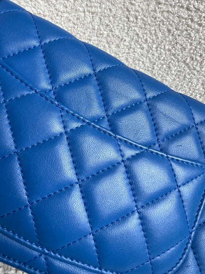 Chanel Blue Lambskin Wallet on Chain (RRP £2,930)