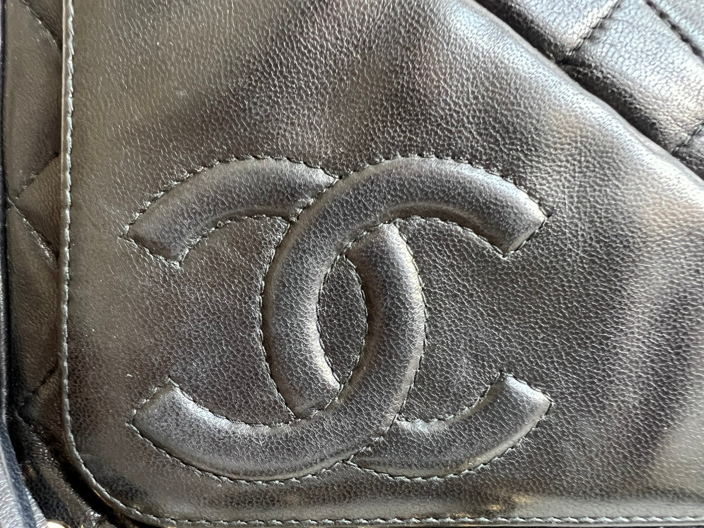 Chanel Vintage Black Lambskin Camera Bag with 24k Gold Hardware