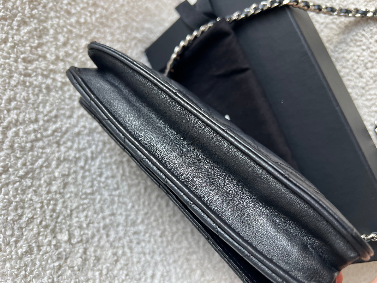 Chanel Wallet on Chain in Black Lambskin Silver Hardware (RRP £2,930)