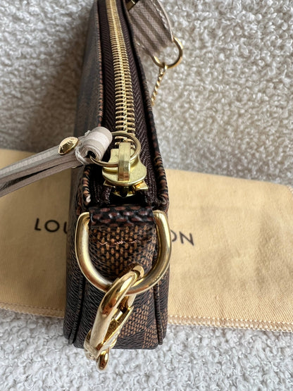 Louis Vuitton Limited Edition Trunks and Locks Mini Pochette Accessoires in Damier Ebene