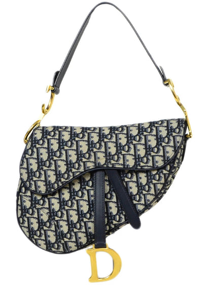Dior Saddle Canvas Blue Crossbody Canvas