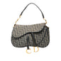 Blue Dior Diorissimo Canvas Double Saddle Bag
