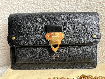 Louis Vuitton Black Empreinte Vavin Chain Wallet (RRP £1430)