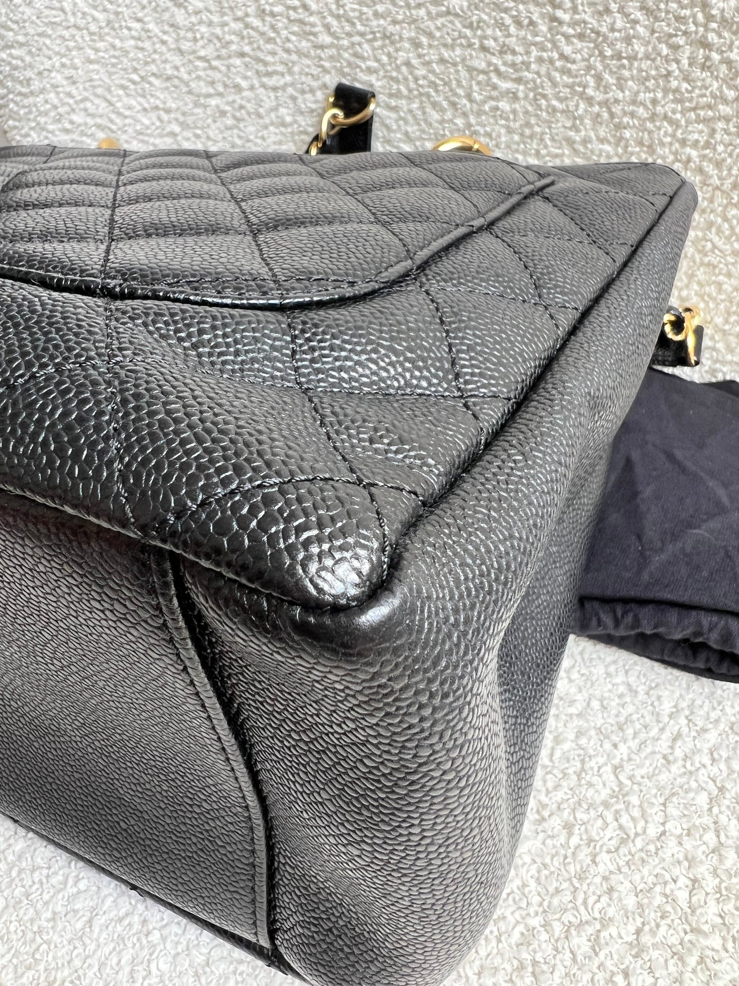 Chanel Black Caviar Grand Shopper Tote Gold Hardware (GST)