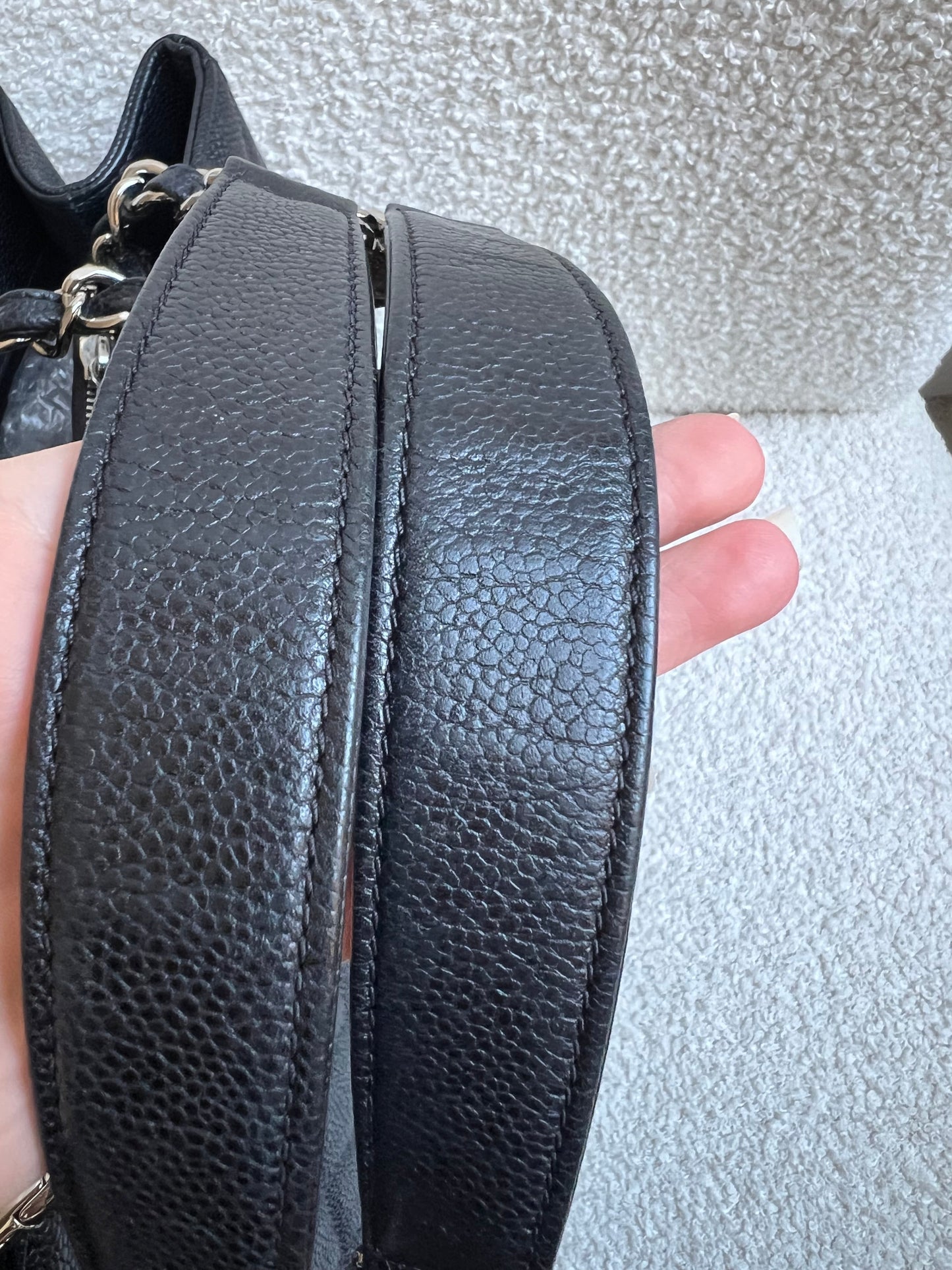 Chanel Black Caviar Grand Shopper Tote (GST) Silver Hardware