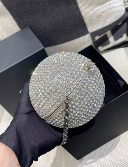 Chanel Luxury Leather Silver Clutch