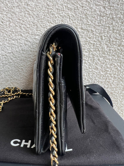 Chanel Wallet on Chain in Black Lambskin Gold Hardware (RRP £2,930)