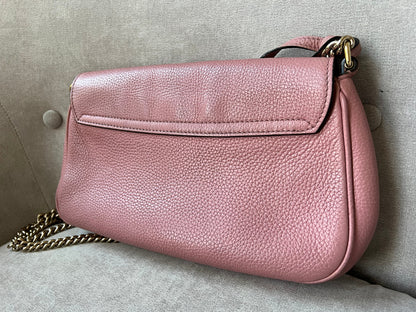 Gucci Rose Pink Soho Disco Crossbody Flap Bag (RRP £1050)