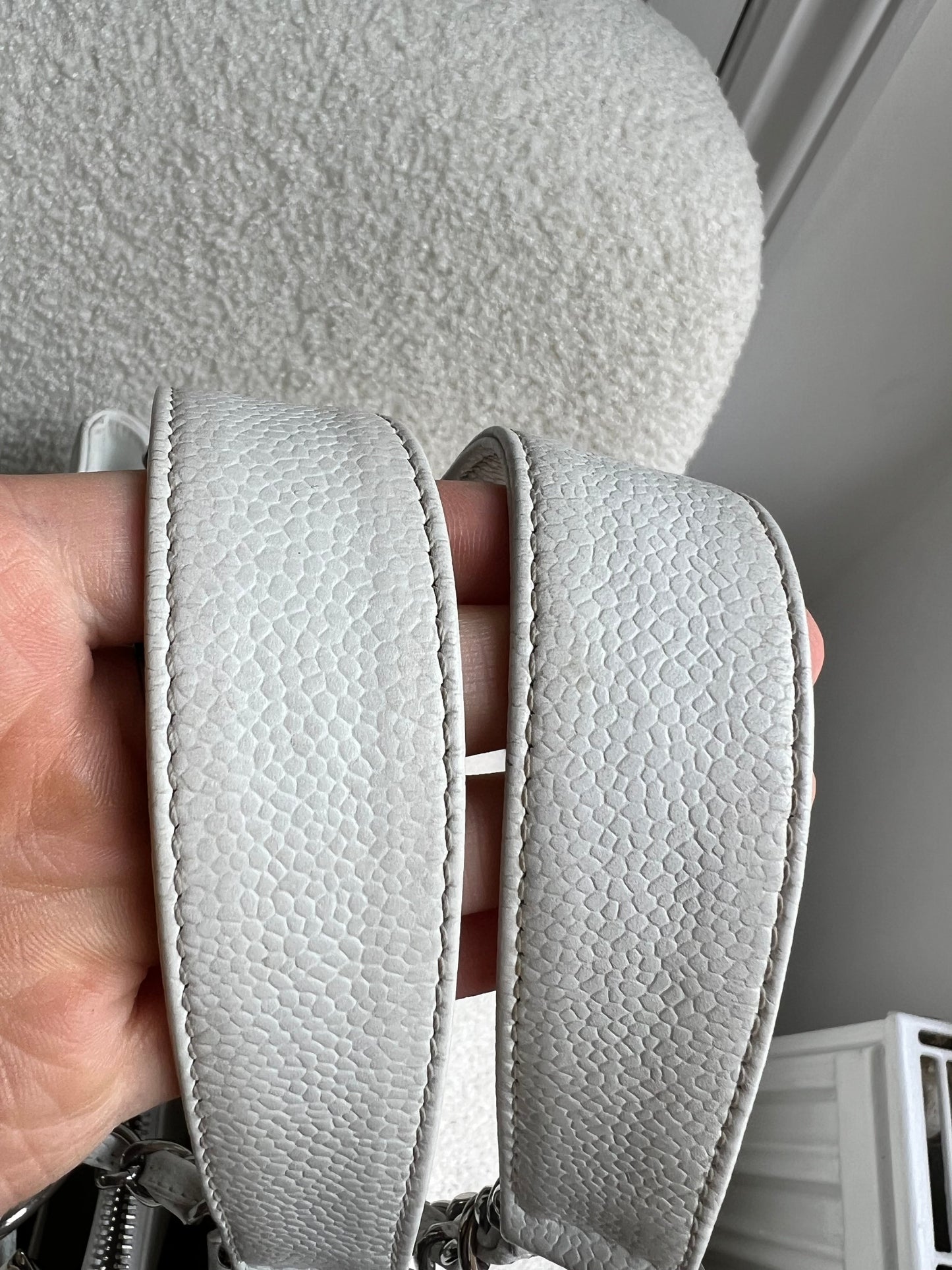 Chanel White Caviar Grand Shopper Tote (GST)