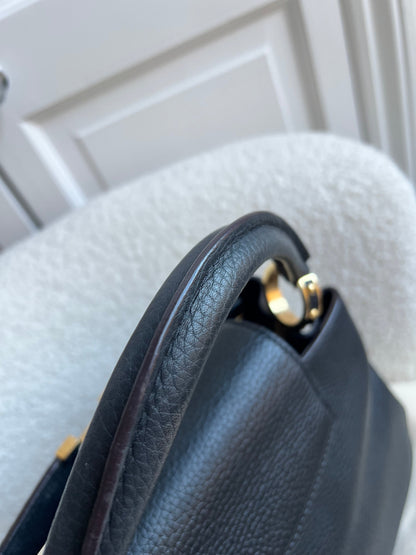 Louis Vuitton Capucines MM Black with Silver Hardware (RRP £4,350)