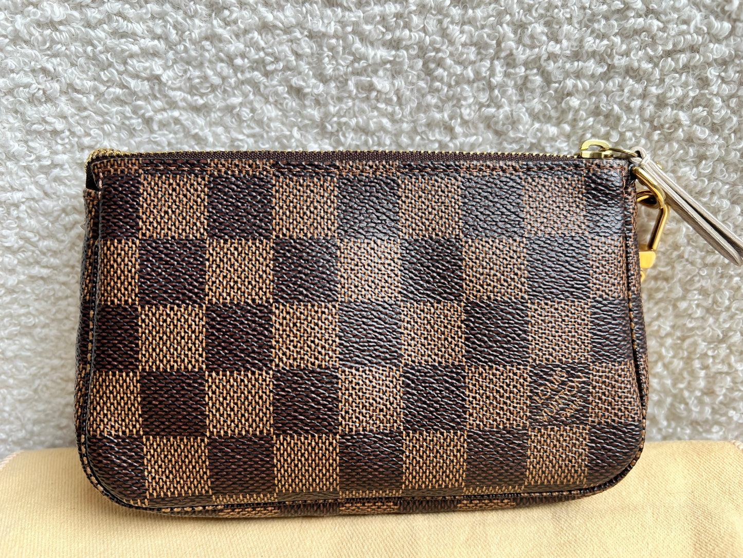 Louis Vuitton Limited Edition Trunks and Locks Mini Pochette Accessoires in Damier Ebene
