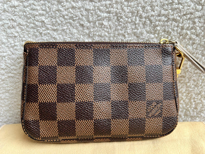 Louis Vuitton Limited Edition Trunks and Locks Mini Pochette Accessoires in Damier Ebene