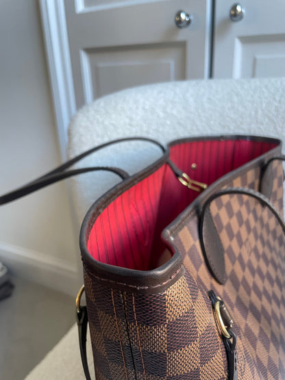 Louis Vuitton Neverfull MM Damier Ebene Cherry Interior (RRP £1,430)