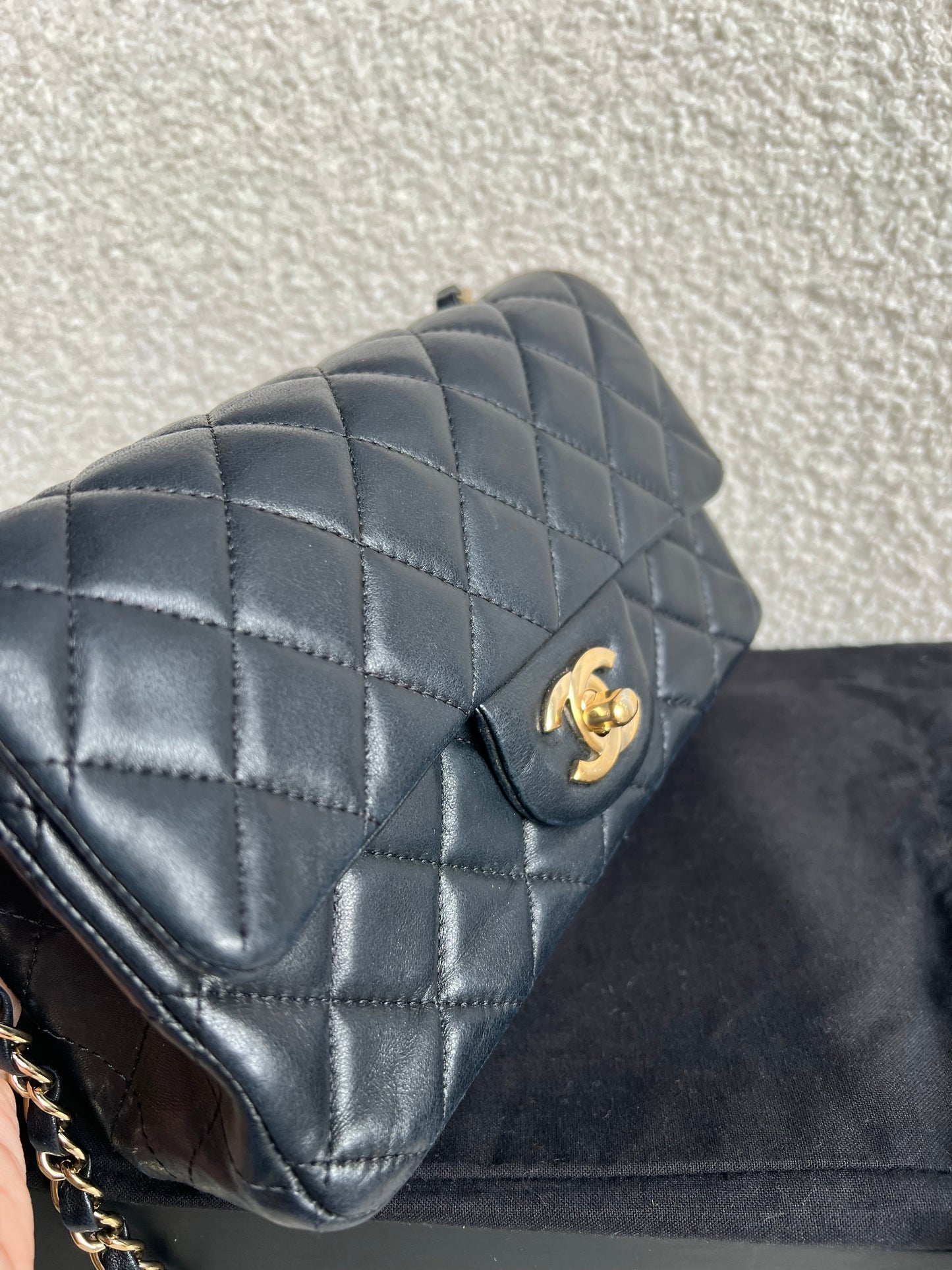 Chanel Mini Rectangular Classic Flap in Black Lambskin (RRP £4,390)