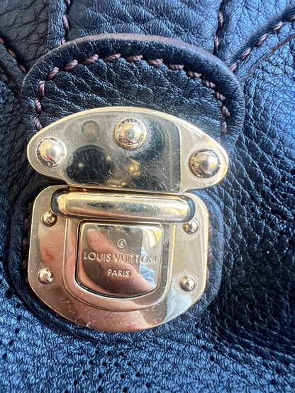 Louis Vuitton Black Monogram Mahina Leather Shoulder Bag