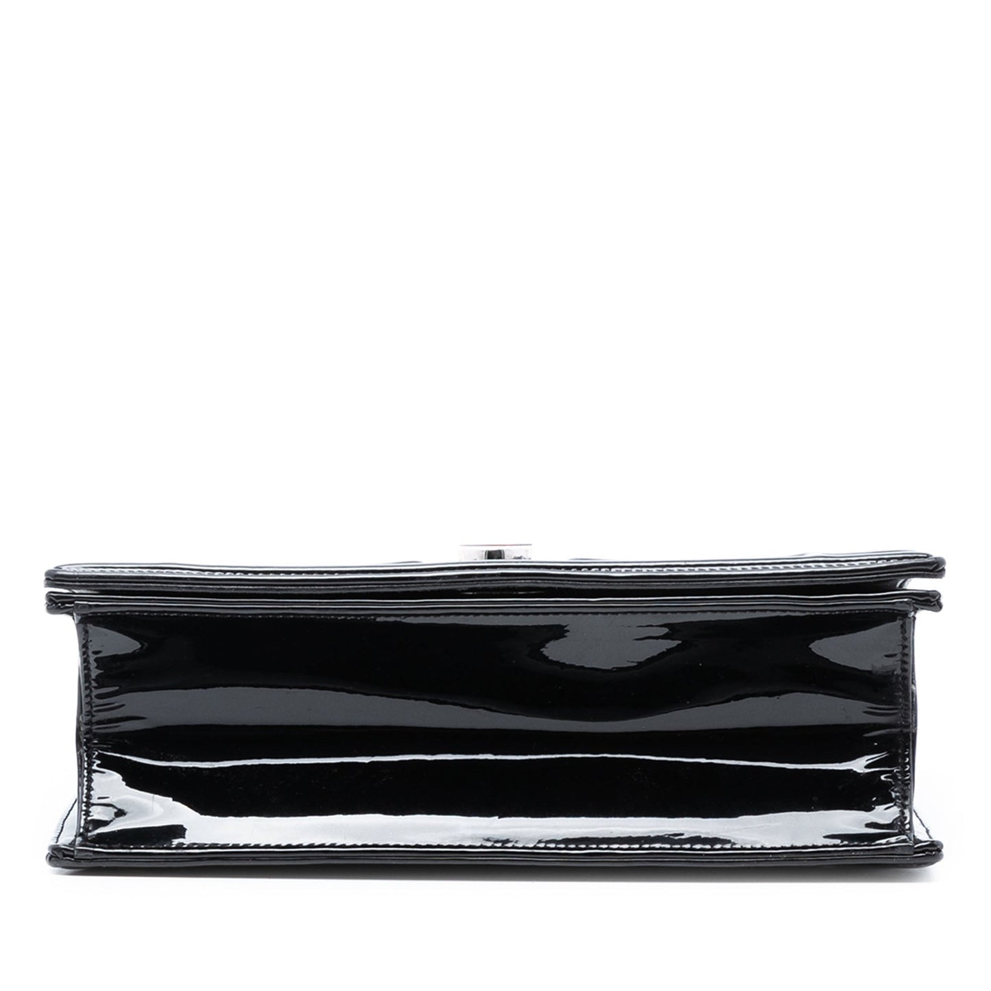 Black Dior Medium Patent Diorama Flap Crossbody Bag