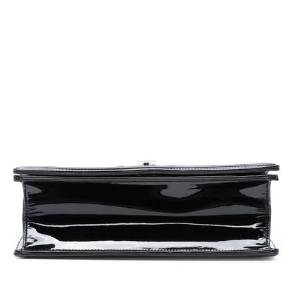 Black Dior Medium Patent Diorama Flap Crossbody Bag