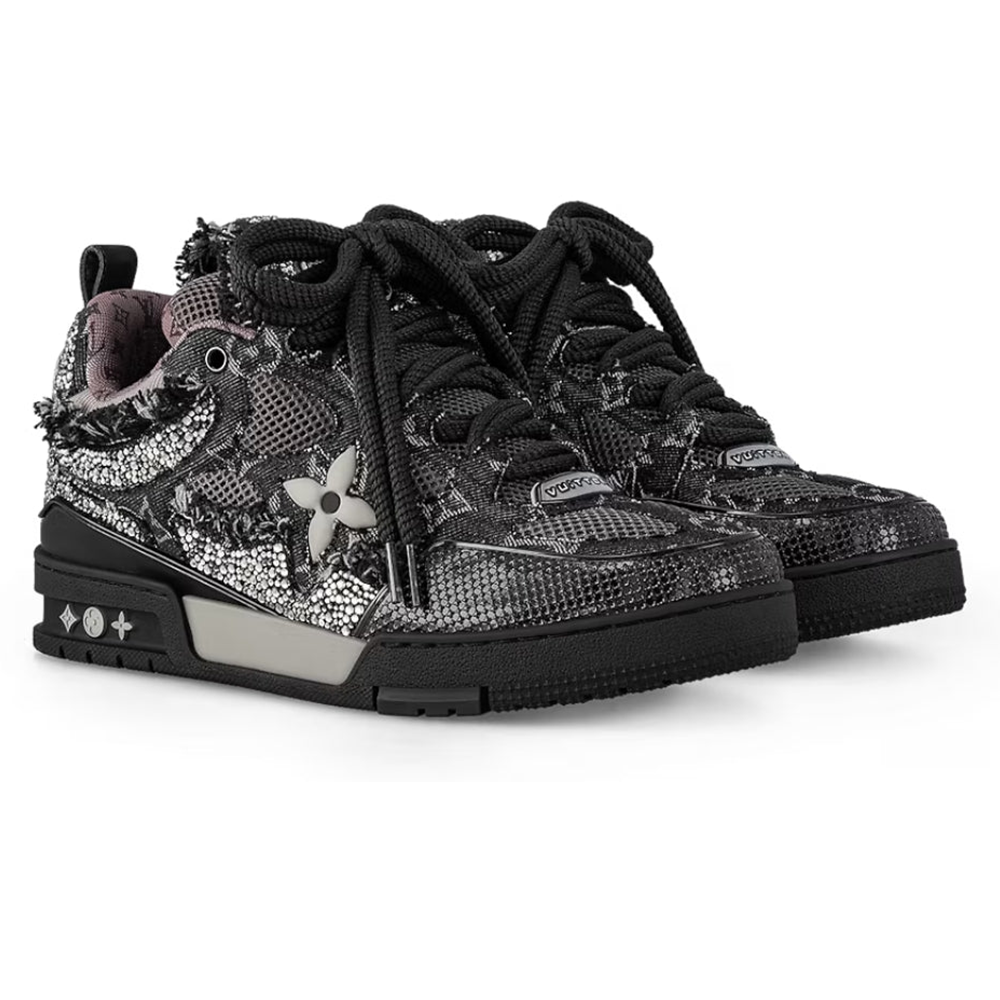 LV Skate Sneaker Black Swarovski™ Crystals
