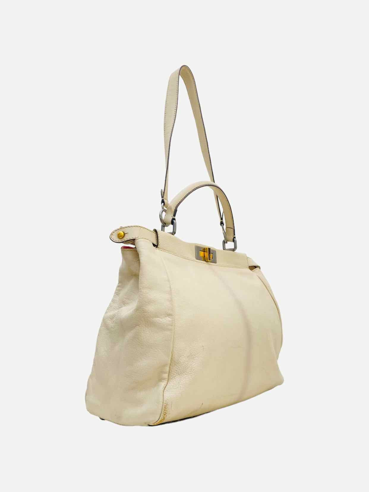 FENDI Peekaboo Off-white Top Handle