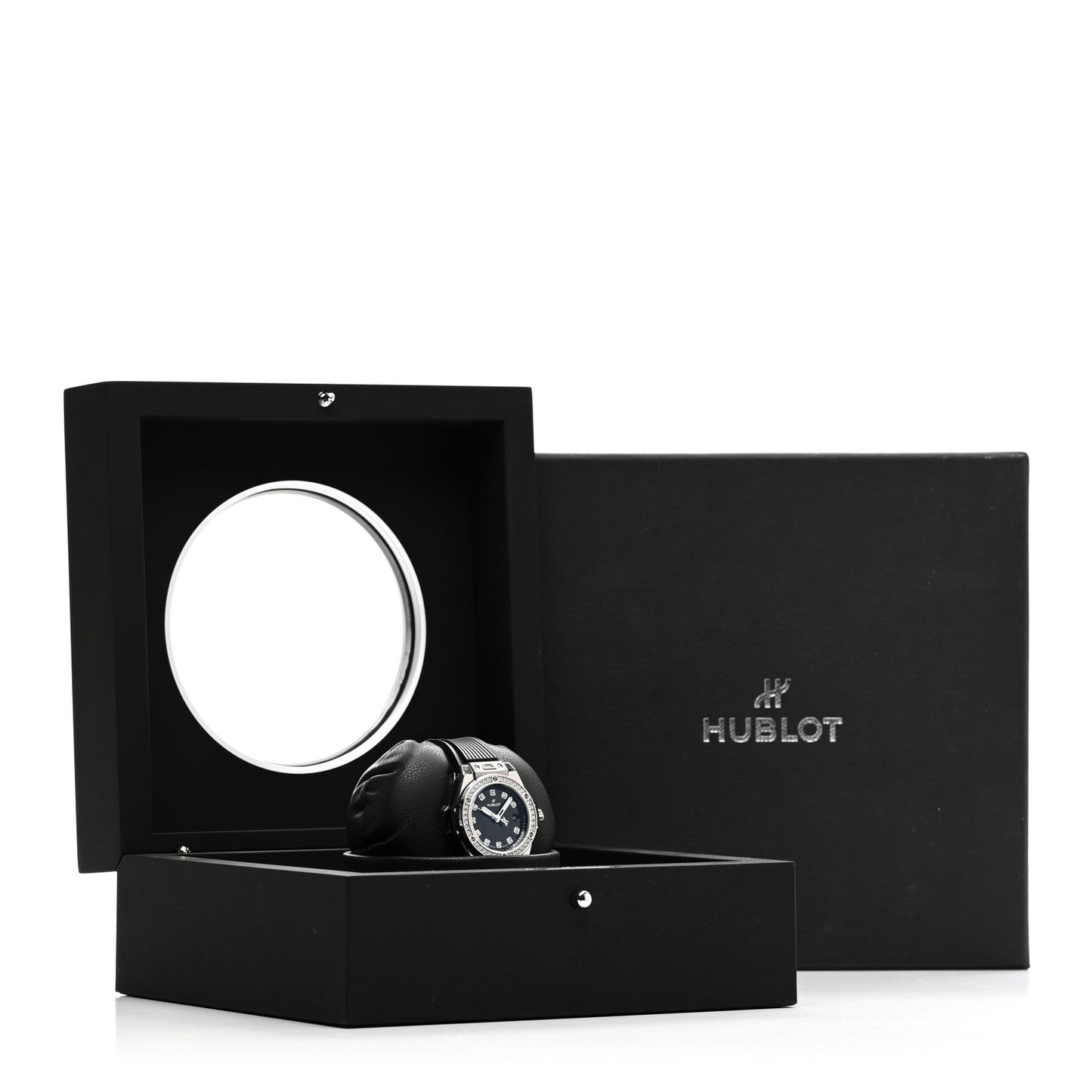 Stainless Steel Rubber Diamond Bezel 33mm Big Bang One Click Automatic Watch Black 485.SX.1270.RX