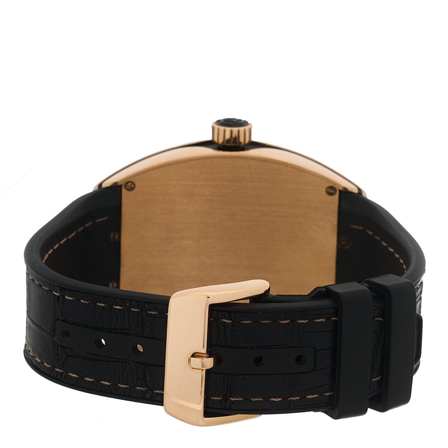 18K Rose Gold Alligator 45mm Vanguard Black Automatic Watch V45SCDT